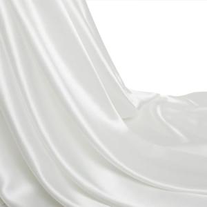 White Satin Fabric by The Yard, 55 Inch Wide, Shiny and Soft Charmeuse Satin Fabric for Sewing Wedding Bridal Dress Crafts, 1 Yard