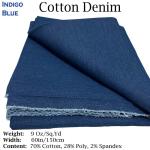 Kiran Collections-3-yard 9 oz Indigo Blue Denim Fabric for Sewing, Crafting |Medium-Weight Denim Fabric |Denim Fabric by The Yard |Jean Material|Denim Material|Blue Jean Fabric (60''x108'')