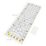 Sewing Ruler,Curved Corner Cutter Quilting Ruler Acrylic Quilting Template Yellow 6"x17"