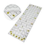 Sewing Ruler,Curved Corner Cutter Quilting Ruler Acrylic Quilting Template Yellow 6"x17"