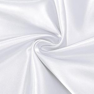 Horbaunal White Satin Fabric, 55" Wide, 2 Yards, Soft Charmeuse Satin Fabric for DIY Crafts Decorations Costume