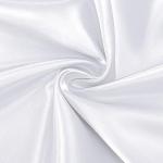 Horbaunal White Satin Fabric, 55" Wide, 2 Yards, Soft Charmeuse Satin Fabric for DIY Crafts Decorations Costume