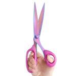 Sharp Sewing Scissors, Professional Heavy Duty Titanium Coating Forged Stainless Steel Multi-Purpose Shears for Fabric Leather, Dressmaking, Tailoring, Quilting, Home & Office, Art & School, 8 inch