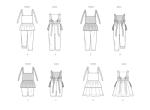 Butterick B6936A Toddlers' Overalls and Dress Sewing Pattern Kit, Design Code B6936, Sizes 1/2-1-2-3-4