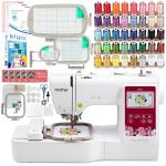 Brother PE545 Embroidery Machine with with 4 Embroidery Hoops, Accessories & 40 Spools of Polyester Embroidery Thead