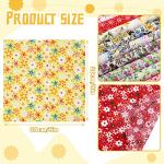 Moukeren 100 Pcs 8 x 8 Inch Cotton Fabric Squares No Repeat Pre Cut Quilting Fabric Bundle Multi Color Floral Square Patchwork Floral Printed Quilting Supplies for Sewing Spring DIY Craft Scrapbooking
