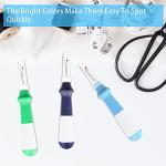 Lhedon Seam Ripper 3 PCS, Seam Rippers for Sewing, Ergonomic Grip, Colorful Large Thread Stitch Remover Tool Handy Stitch Rippers for Sewing Crafting Removing Hems and Seams，Thanksgiving Gifts