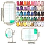 Brother PE545 Embroidery Machine with with 4 Embroidery Hoops, Accessories & 40 Spools of Polyester Embroidery Thead