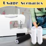 ZMAAGG Thread for Sewing-1 Pcs Black and 1 Pcs White, 200 Yards Per Roll Polyester Thread, Sewing String for Sewing Machine, Hand Stitching, Embroidery