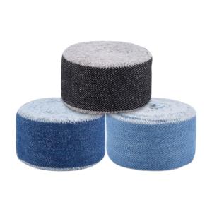 PH PandaHall 3 Rolls Denim Ribbon Jean Fabric Ribbon 16 Yards Rustic Ribbons 1.6 inch Cloth Fringe Ribbons for Crafts Handmade Gift Wrapping Hair Sewing Decor