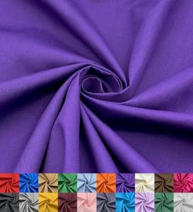 EOVEA - Cotton Polyester Fabric by The Yard – 60" Wide Broadcloth Fabric, Soft, Lightweight & Breathable Material for Lining, Curtains, Bedding, Skirts, Sewing Projects (Purple, 2 Yard)