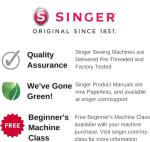 SINGER SE9180 Sewing & Embroidery Machine | 250 Built-in Stitches, 150 Embroidery Designs, 10 Fonts, 1-Step Buttonhole, 7" Touchscreen, Automatic Needle Threader & WiFi Connectivity