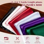 Satin Fabric by The Yard, 2 Yards 55" Wide Premium Forest Green Soft Silky Charmeuse Satin Fabric,Shiny Cloth Fabric for Bridal Wedding Dress,Clothing Making,DIY Crafts,Sewing,Home Decor