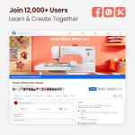 POOLIN EOC03 Embroidery Machine 4x4 & 4x9.25 Embroidery Area for Beginners, Easy Operation System, 130 Built-in Designs, 8 Fonts, WiFi Design Transfer, Home DIY Embroidery Machine with Starter Kit