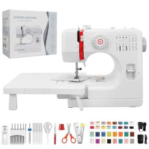 Beginners Sewing Machine for Beginners, Dual Speed Portable Electric Mini Sewing Machine with 14 Stitches, Complete Repair Kit for Clothing Fabrics, Handheld Sew Machine for DIY Travel & Home Use