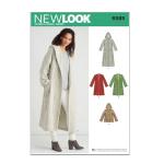 New Look Misses' Coat with Hood Sewing Pattern Packet, Design Code S9129, Sizes XS-S-M-L-XL