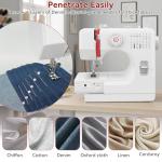 Beginners Sewing Machine for Beginners, Dual Speed Portable Electric Mini Sewing Machine with 14 Stitches, Complete Repair Kit for Clothing Fabrics, Handheld Sew Machine for DIY Travel & Home Use