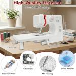 Beginners Sewing Machine for Beginners, Dual Speed Portable Electric Mini Sewing Machine with 14 Stitches, Complete Repair Kit for Clothing Fabrics, Handheld Sew Machine for DIY Travel & Home Use