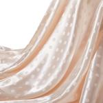 MaiMaiSuan 60’’ Wide Champagne Polka Dot Satin Jacquard Fabric by The Yard Soft Shiny Silky Satin Fabric for Sewing, DIY Crafts, Costumes,Decoration,Bridal Dress,1 Yard