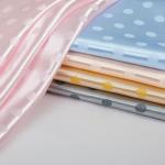 MaiMaiSuan 60’’ Wide Champagne Polka Dot Satin Jacquard Fabric by The Yard Soft Shiny Silky Satin Fabric for Sewing, DIY Crafts, Costumes,Decoration,Bridal Dress,1 Yard