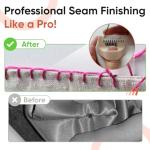 Edge Stitch Lock and Sewing Gauge-Sewing Gauge-Edge Sewing Lockranding Tool-Needle Gauge Quilting Ruler for Straight & Curved Seams for Beginners,Professional Sewers - 2/3/4 Mm, 3 Pcs,Plastic (Beige)