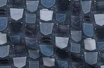 Spoonflower Fabric - Denim Pockets Sashiko Fashion Sewing Trousers Printed on Denim Fabric Fat Quarter - Bottomweight Apparel Home Decor Upholstery