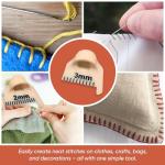 Edge Stitch Lock and Sewing Gauge-Sewing Gauge-Edge Sewing Lockranding Tool-Needle Gauge Quilting Ruler for Straight & Curved Seams for Beginners,Professional Sewers - 2/3/4 Mm, 3 Pcs,Plastic (Beige)