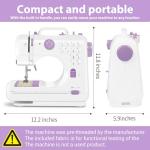 This lightweight Sewing machine is designed for convenience and versatility. Sewing Machine for Beginners,Portable 12 Built-in Stitches,(High-Low Speeds),505UJH.DC Power Supply Method.