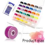 82Pcs Sewing Thread kit, 36 Assorted Colors Machine Threads with Spools, 36 Same Color Prewound Bobbins Threads with 10 Embroidery Needles Set, Polyester Thread for Hand and Sewing Machine