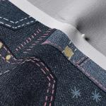 Spoonflower Fabric - Denim Pockets Sashiko Fashion Sewing Trousers Printed on Denim Fabric Fat Quarter - Bottomweight Apparel Home Decor Upholstery