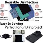 Master FAB -Black 100% Cotton Fabric by The Yard for Sewing DIY Crafting Fashion Design Washable Cloth Bundles Voile;Full Width cuttable39 x 55inches (100x140cm) (Black Solid)