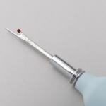 Missouri Star Seam Ripper - Heavy Duty Stitch and Hem Remover Tool with Blade Cover - Ergonomic Sewing and Quilting Essential for Cutting Thread, Light Blue & Gray