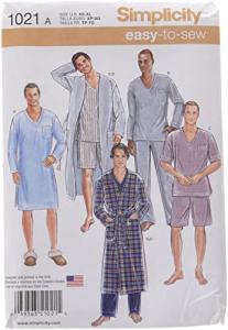 Simplicity Easy to Sew Classic Men's Robe and Pajama Sewing Patterns, Sizes XS-XL