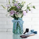 Winsyison 3 Rolls 2 Yards Fringes Fabric Denim Ribbon, Rustic Frayed Fringes Ribbons Trim, Trim Embellishments for Wrapping Sewing Weddding Decor- Light Blue & Blue & Black