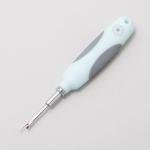 Missouri Star Seam Ripper - Heavy Duty Stitch and Hem Remover Tool with Blade Cover - Ergonomic Sewing and Quilting Essential for Cutting Thread, Light Blue & Gray