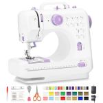 Sewing Machine for Beginners with 12 Built-in Stitches, Mini Sewing Machine with Foot Pedal, High-Low Speeds, Portable and Sewing Enthusiasts (505)