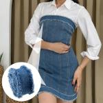 Winsyison 3 Rolls 2 Yards Fringes Fabric Denim Ribbon, Rustic Frayed Fringes Ribbons Trim, Trim Embellishments for Wrapping Sewing Weddding Decor- Light Blue & Blue & Black