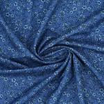 Master FAB -100% Cotton Fabric by The Yard for Sewing DIY Crafting Fashion Design Printed Floral(Spring Flowers Blue)