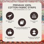 Tinyspool & Co. Jelly Roll Fabric Strips for Quilting, Crafting, and Sewing, 40 Strip Assorted Bundle, Soft Cotton for Blanket, Rug, Upholstery, Home Decor, and Purse Making, Waterlily Pond