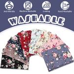 Newwiee 8 Pieces Vintage Floral Cotton Fabric by The Yard Cotton Precut Decorative Quilting Feminine Nostalgic Romantic Flowers Print for Sewing Crafting DIY Making Home Decor(19 x 20 Inch)