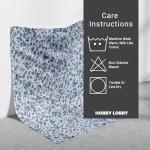 Hobby Lobby White & Blue Monotone Floral Cotton Calico Fabric (2 Yard) - Printed Sewing Lightweight Precut Fabric for Sewing Clothes, Homeware, & Other Accessories