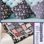 Newwiee 8 Pieces Vintage Floral Cotton Fabric by The Yard Cotton Precut Decorative Quilting Feminine Nostalgic Romantic Flowers Print for Sewing Crafting DIY Making Home Decor(19 x 20 Inch)
