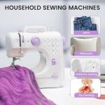 Sewing Machine for Beginners with 12 Built-in Stitches, Mini Sewing Machine with Foot Pedal, High-Low Speeds, Portable and Sewing Enthusiasts (505)