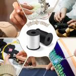 Upholstery Thread Heavy Duty, 330 Yards 2 Spools Bonded Nylon Thread, High-Strength Fade-Resistant Bonded Nylon Threads for Denim Leather Craft Machine DIY and Home, Black White