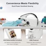 Handheld Sewing Machine, Easy to Use Portable Electric Mini Sewing Machines for Beginners with Two Speeds, with Complete Accessories Kit, Suitable for Home, Travel and DIY