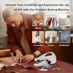 Handheld Sewing Machine, Easy to Use Portable Electric Mini Sewing Machines for Beginners with Two Speeds, with Complete Accessories Kit, Suitable for Home, Travel and DIY