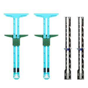 4 Pcs Sewing Gauge Sewing Measuring Tool T-Shaped Fabric Quilting Ruler 5-in-1 Sliding Gauge Measuring Sewings Ruler Sliding Gauges Rulers for Quilting Knitting Sewings and Crafting