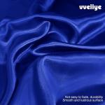 vveiiye Satin Fabric 1 Yard 60" Wide Soft Silky Charmeuse Satin Fabric by The Yard Soild Fabric for Wedding Dress, Sewing, Crafts, Party Decorations, Backdrop, Royal Blue
