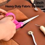 Zicolu Premium Sewing Scissors Bundle: Heavy Duty Fabric, Detail Embroidery & Small Selvedge Scissors, Thread Snips for Tailoring, Dressmaking, Quilting & Arts&Crafts