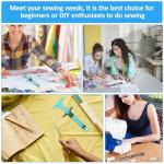 4 Pcs Sewing Gauge Sewing Measuring Tool T-Shaped Fabric Quilting Ruler 5-in-1 Sliding Gauge Measuring Sewings Ruler Sliding Gauges Rulers for Quilting Knitting Sewings and Crafting